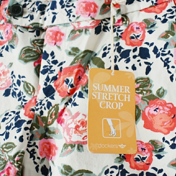 Dockers summer stretch crop Floral pants - Picture 3 of 6